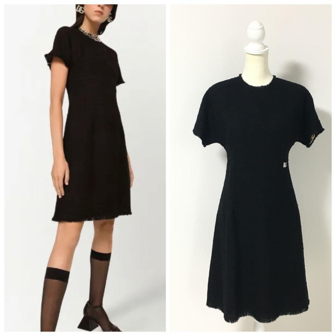 DOLCE＆GABBANA ドルチェ＆ガッバーナ ワンピース ツイードM D G Dolce＆Gabbana