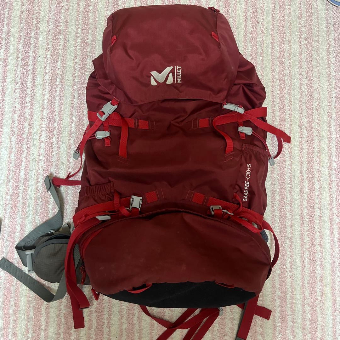 Millet SAAS FEE 30+5 レッド Sサイズ
