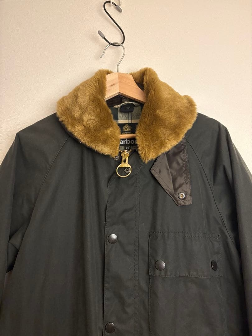 Barbour BEDALEWAXJACKET 40 コート ファー付きXL(LL)・Barbour