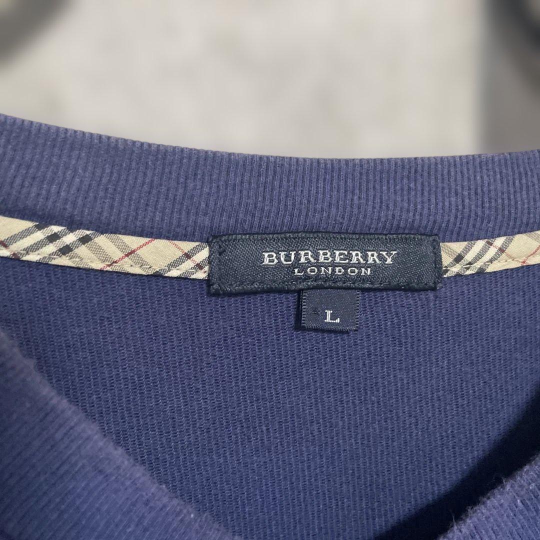 【激レアXXL】BURBERRY LONDON ノバチェック柄ヘンリーネック半袖 BURBERRYバーバリー 半袖Tシャツ ヘンリーネック L ノバチェック
