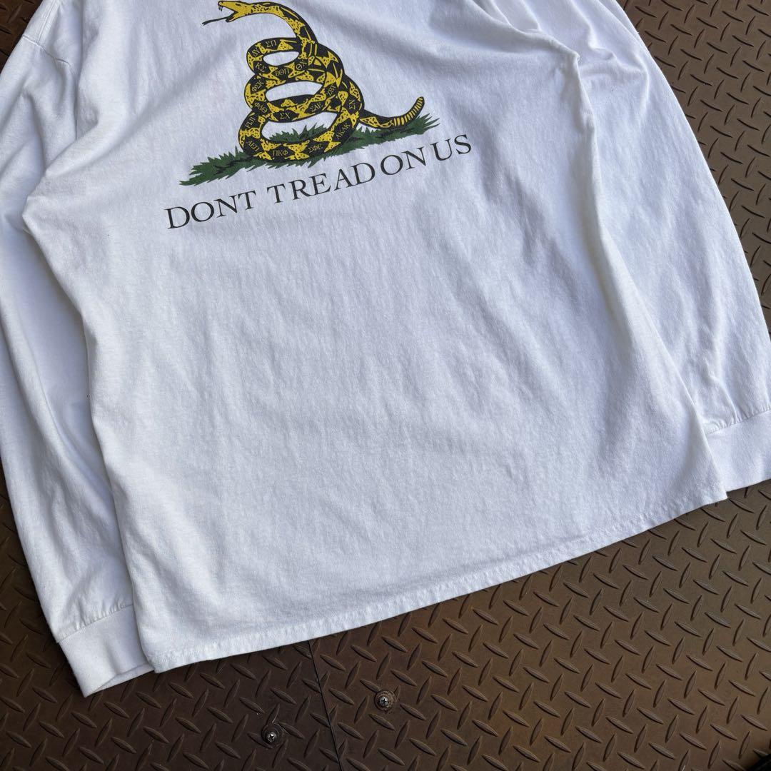 90s-00s 爬虫類Tシャツ ヘビ ロンT アメリカ独立 メッセージT