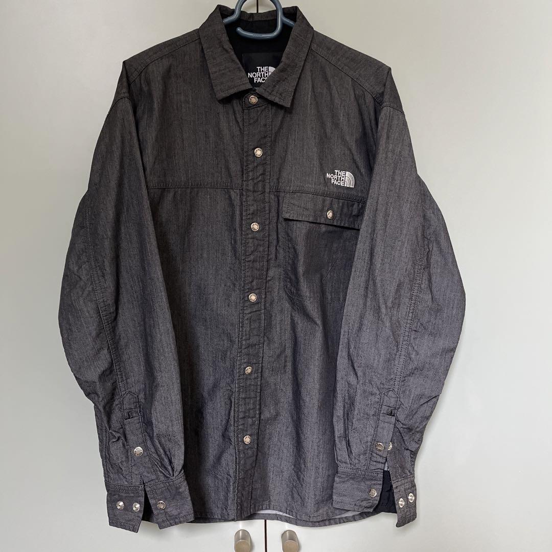 【未使用】THE NORTH FACE ロングスリーブナイロンデニムヌプシシャツ