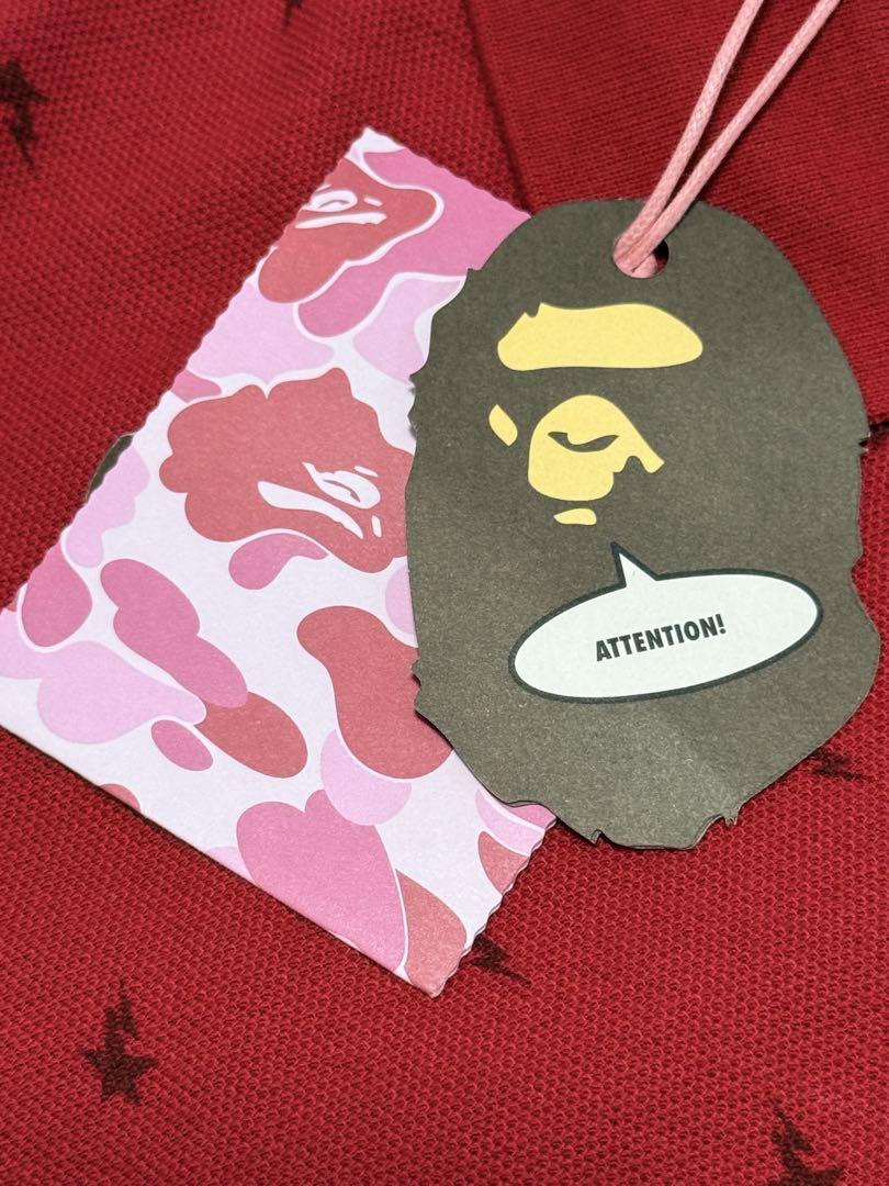 アベイシングエイプ ベイプスター ポロシャツ 赤 XXS 新品タグ付⭐︎BAPE アベイシングエイプ ベイプスター ポロシャツ 赤 XXS 新品タグ付