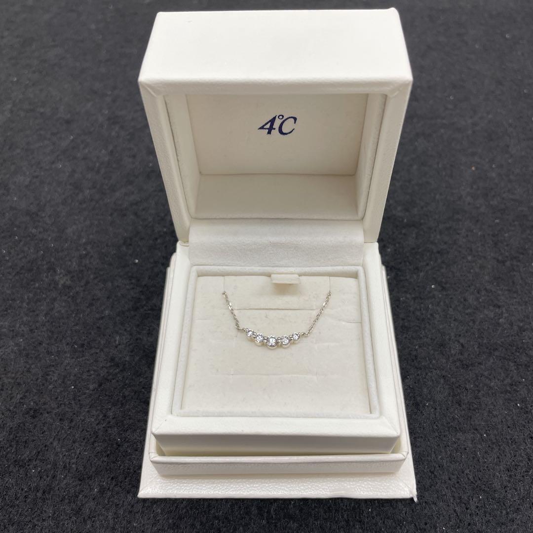 4°C シルバーネックレス ダイヤモンド風　2024年購入品