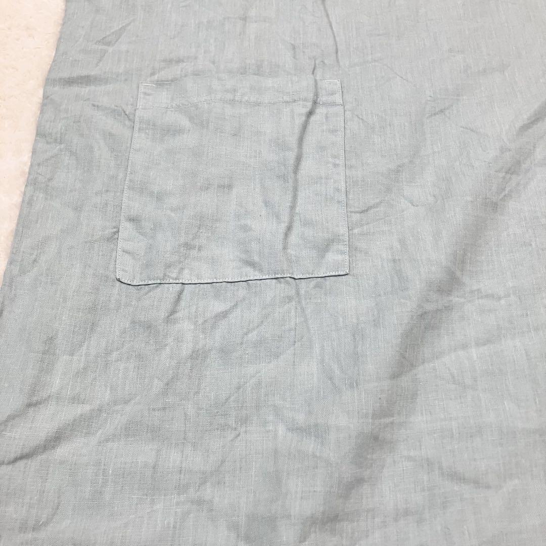 【涼感】中川政七商店 Tシャツワンピース リネン ゆったり フリーサイズ 淡水色 涼感】中川政七商店 Tシャツワンピース リネン ゆったり