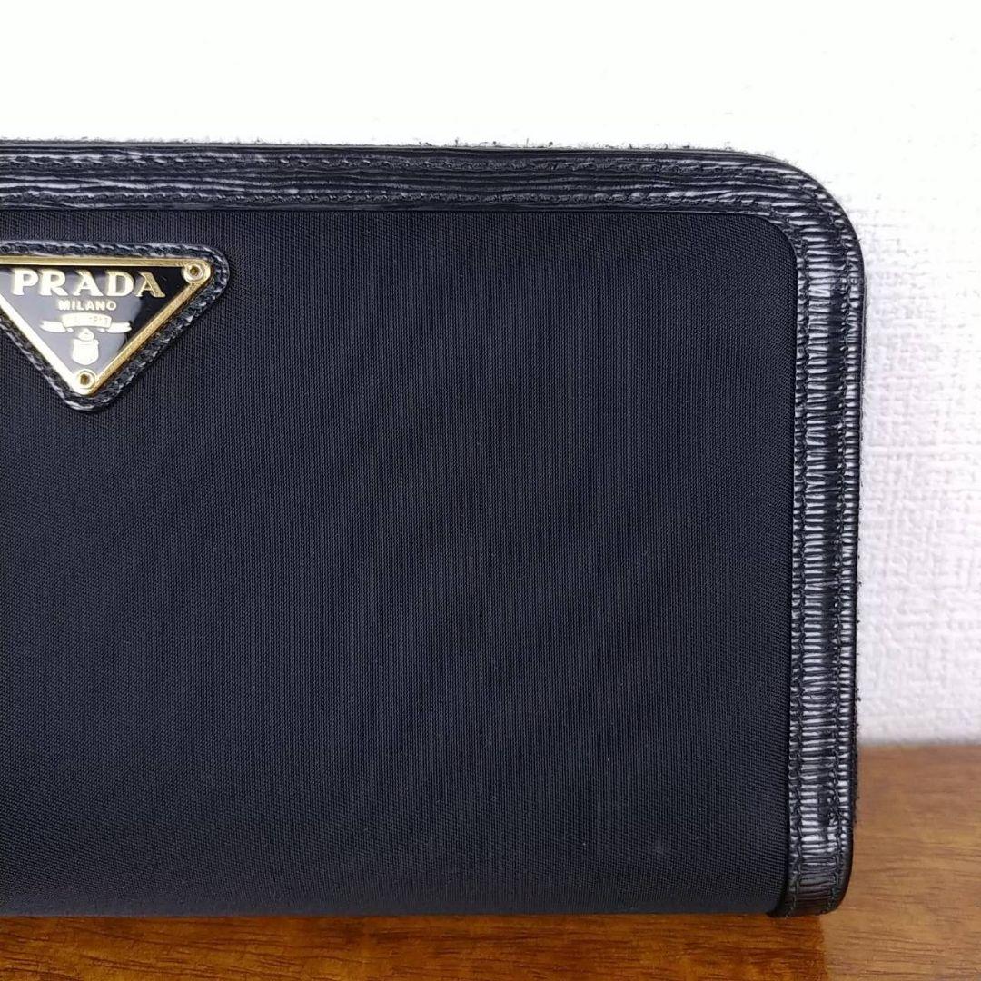 PRADA ブラック 長財布 美品 PRADA プラダ 長財布 ラウンドファスナー（プラダ 長財布