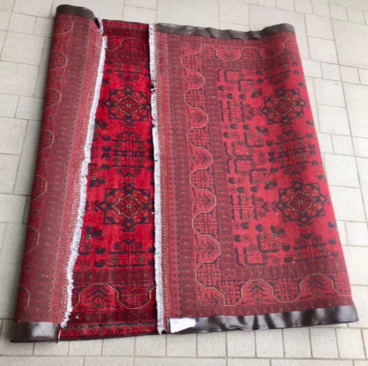 ペルシャトルクメニスタンウールラグ/サイズ:130x205cm。 …k6ca