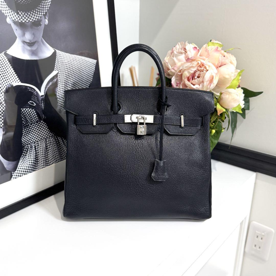 HERMES エルメス オータクロア32 シェーブル ネイビー