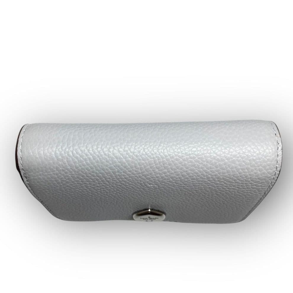 極美品❤ケイトスペード 二つ折り財布 グレー シルバーロゴ 高級感