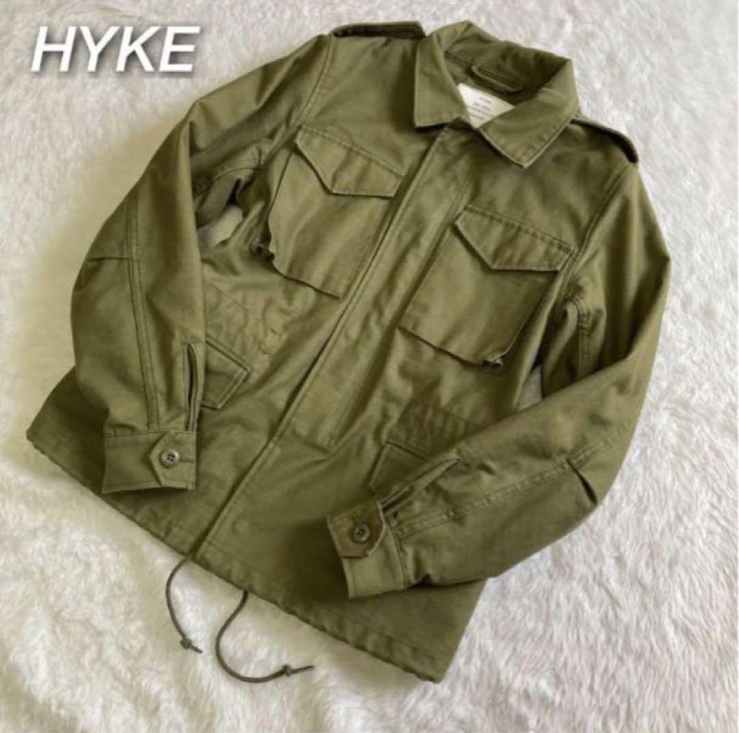 【極美品】HYKE M-51 フィールド ジャケット　カーキ　ビッグシルエットS