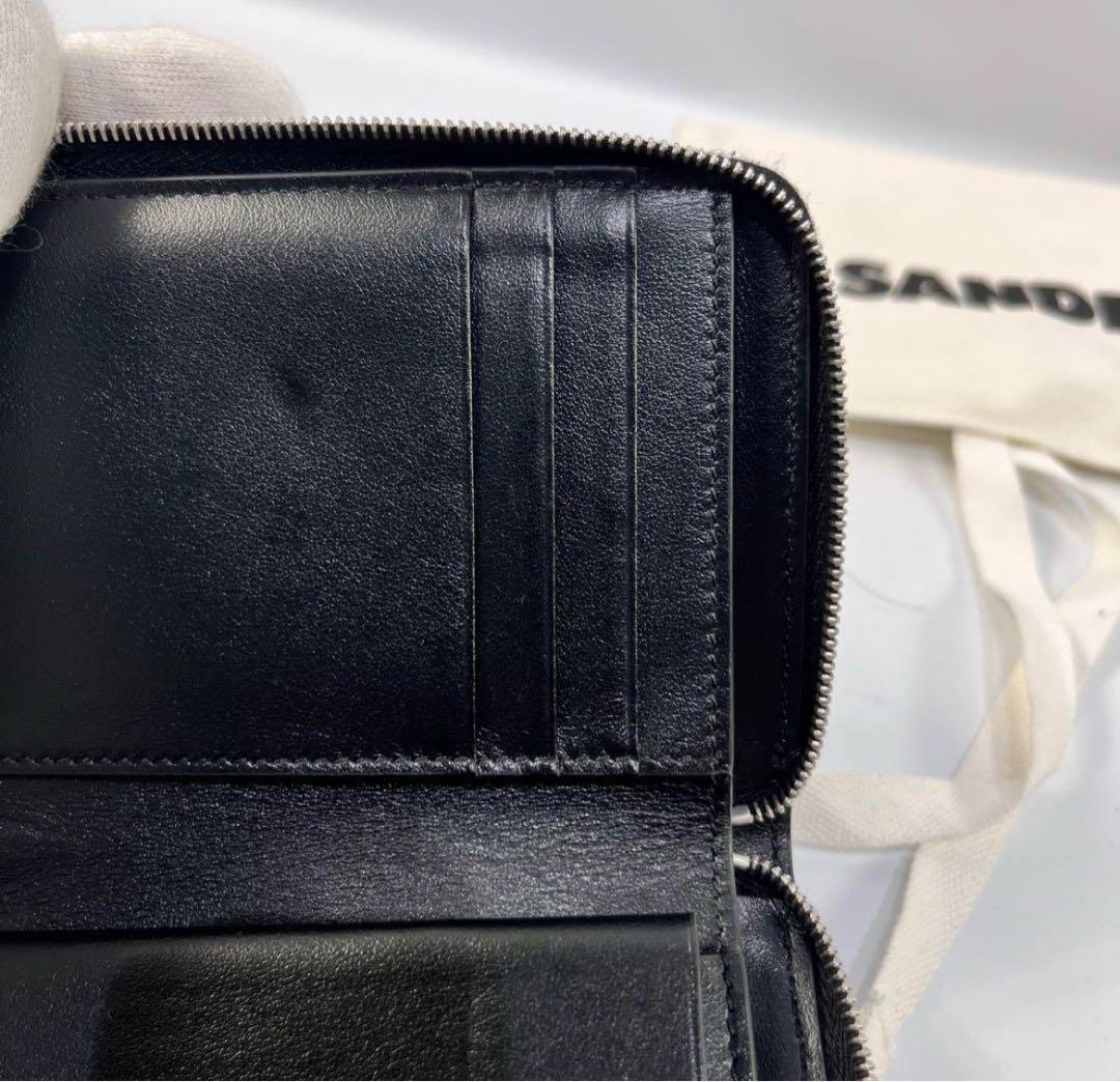 あう✨ Jil sander ジルサンダー　ラウンド　二つ折り財布