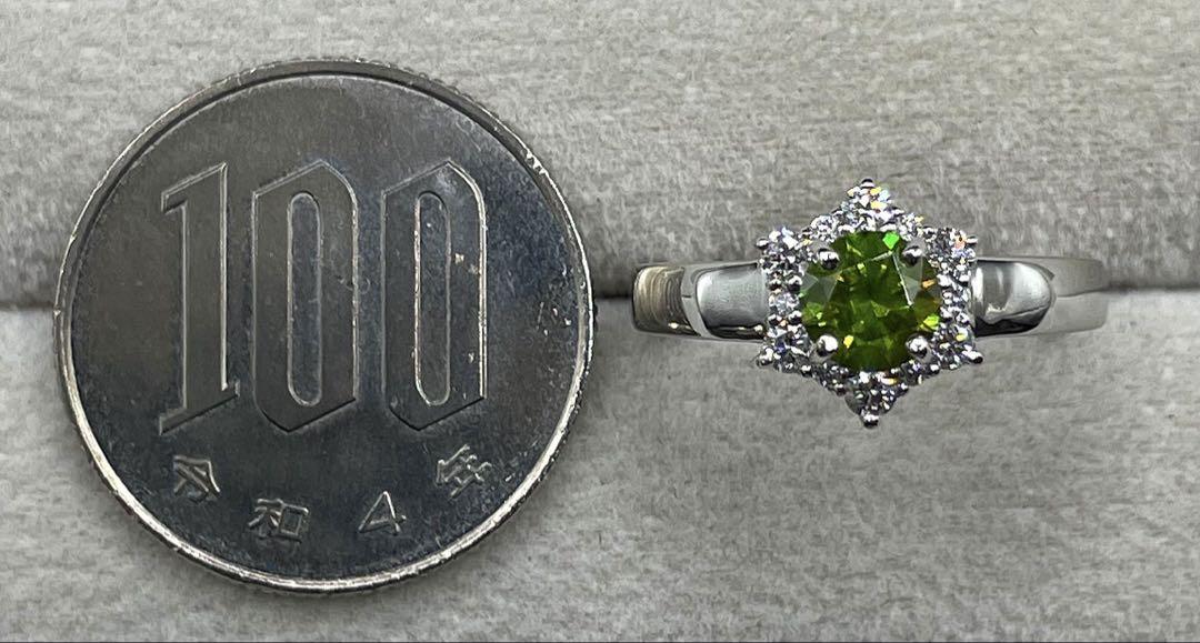 専用JE101★高級 デマントイドガーネット0.5ct D pt950リング鑑付