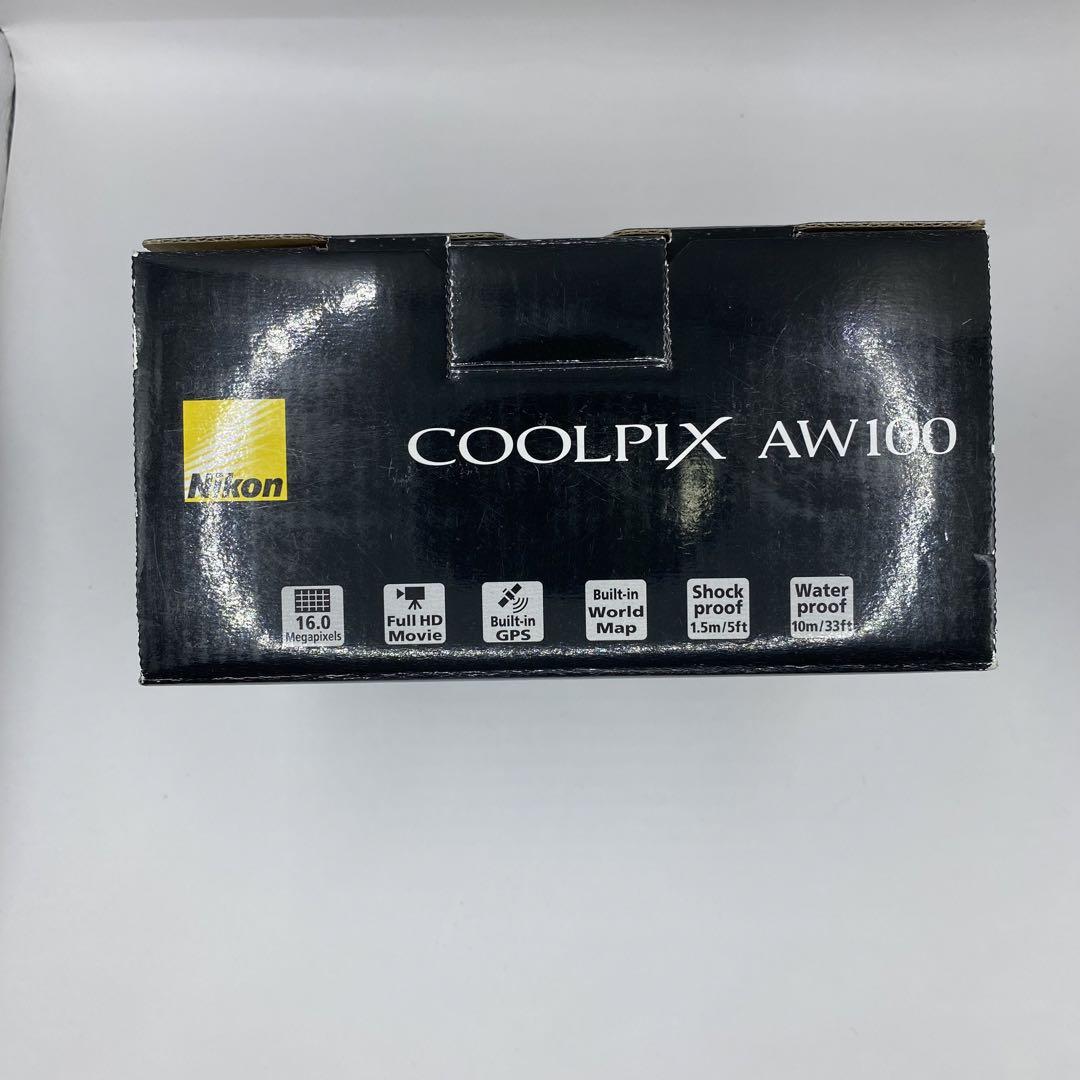 [美品]ニコン クールピクス AW100 防水デジタルカメラ　オレンジ　箱付き