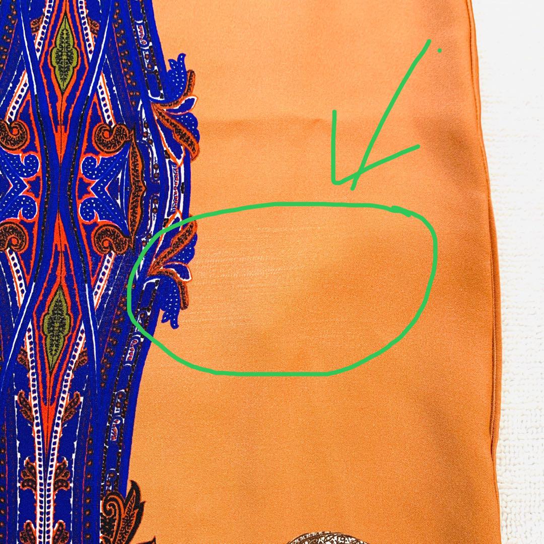 ETRO エトロ シルク100% ワンピース ミニ スカーフ柄 イタリア製 40