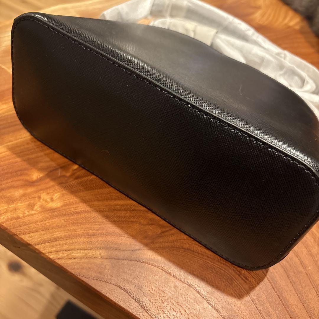 kate spade 黒 レザー ショルダーバッグ