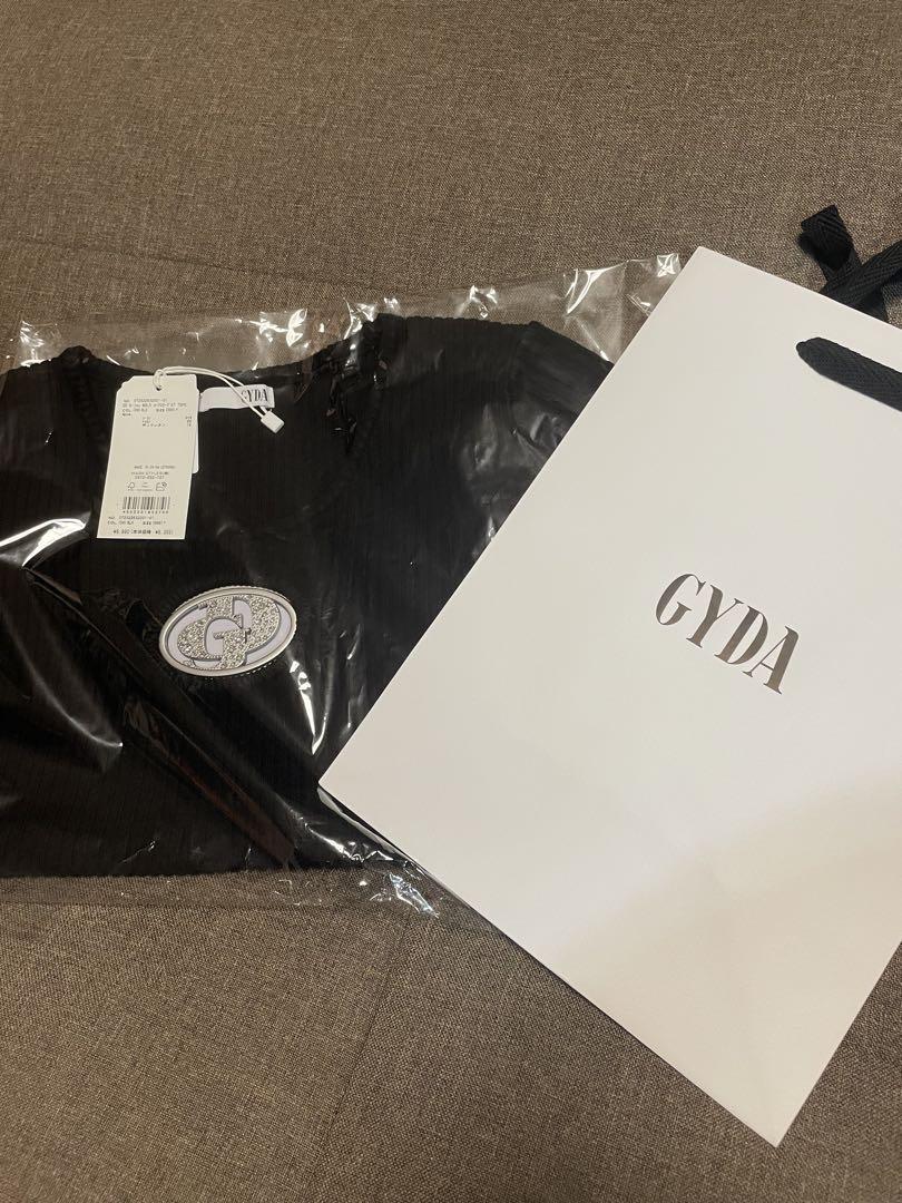 GYDA GD bijou MOLDハーフスリーブニットトップス ショッパー付き