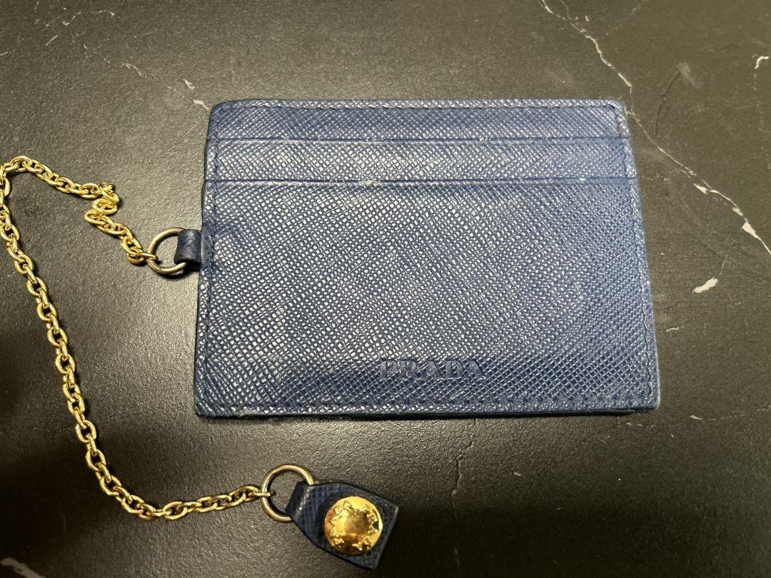 PRADA ネイビー リボン付き 長財布　カードケース付き