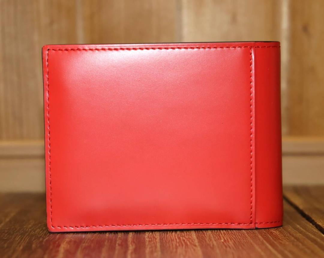 新品 LANVIN en Bleu リスター 中ベラ付き 牛革 2つ折り財布　Ⓗ