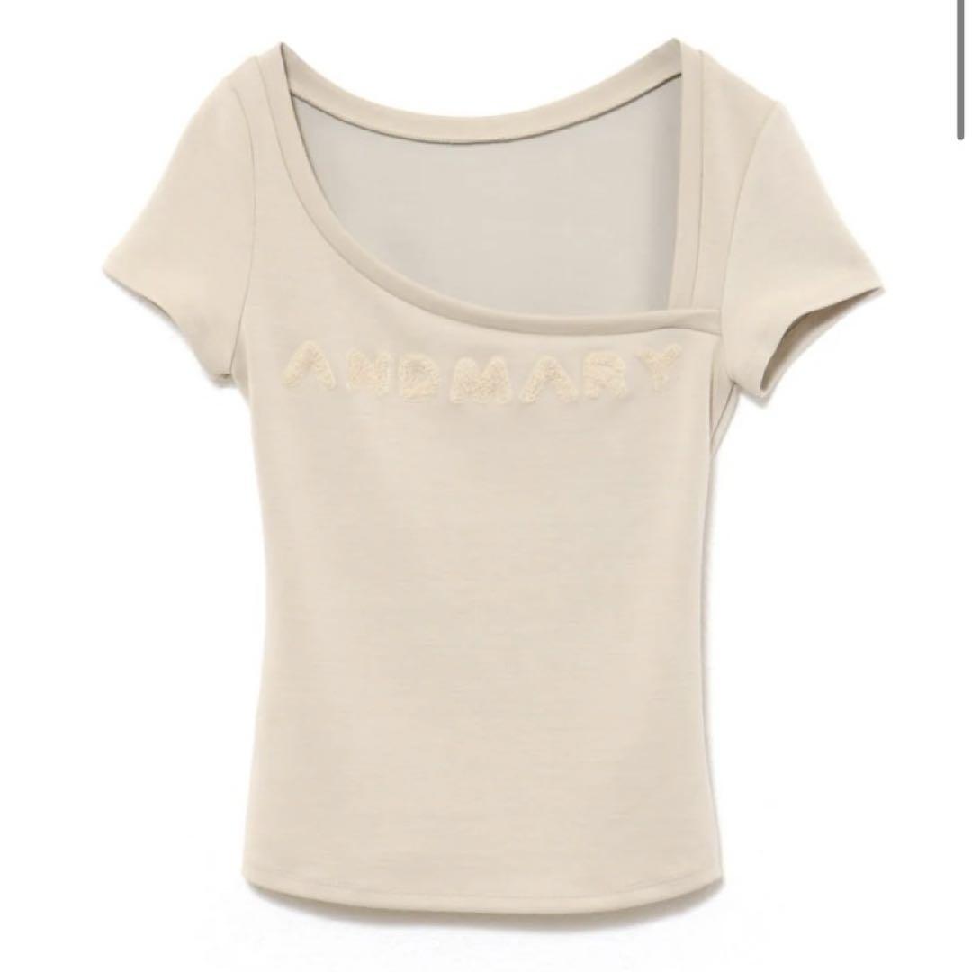 限定アウトレットセール：通販 andmary Mary logo tops beige - メルカリ トップス