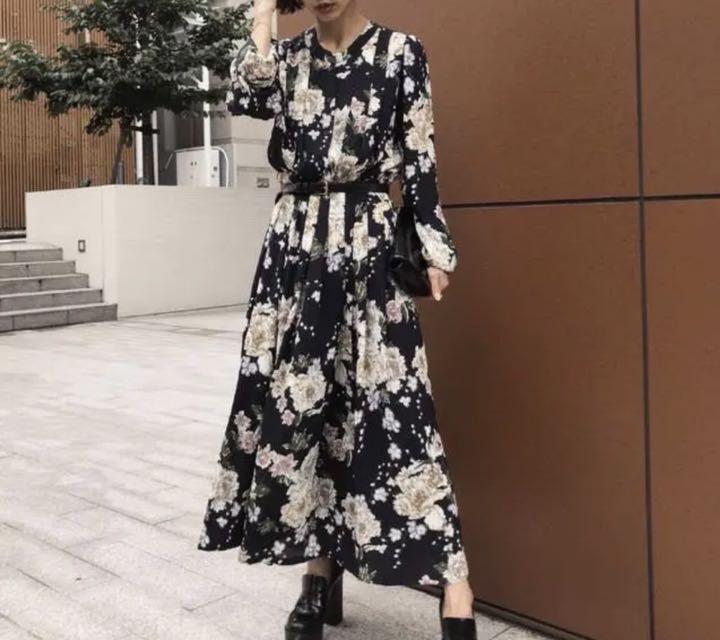 アメリヴィンテージ ロングワンピース 春 花柄 - notariarosaliamejia.com