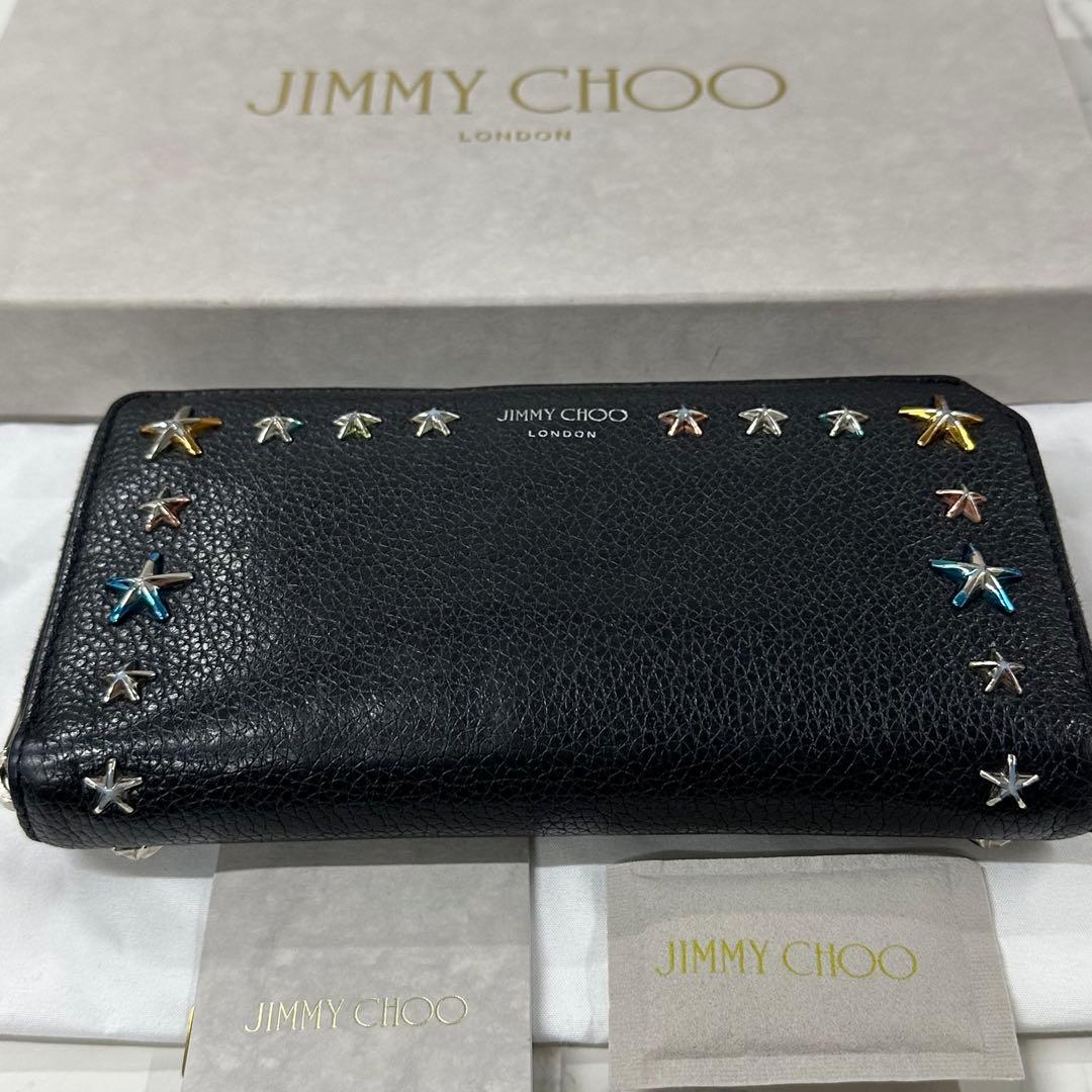 新品同様‼️ ジミーチュウ 財布 長財布 スター スタッズ ラウンドファスナー 新品同様‼️ ジミーチュウ 財布 長財布 スター スタッズ ラウンドファスナー