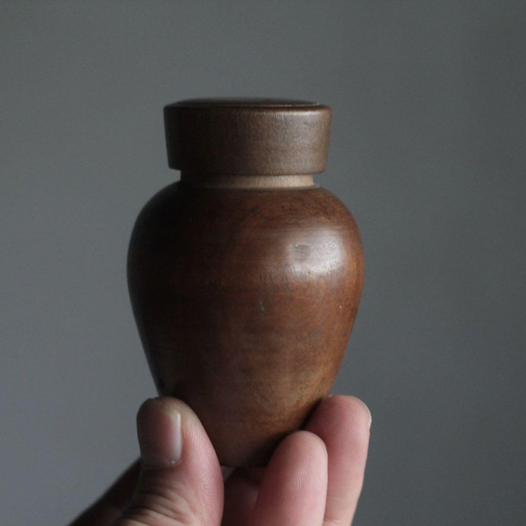 佳き木肌の 茶入 茶心壺 古美術 古道具 アンティーク