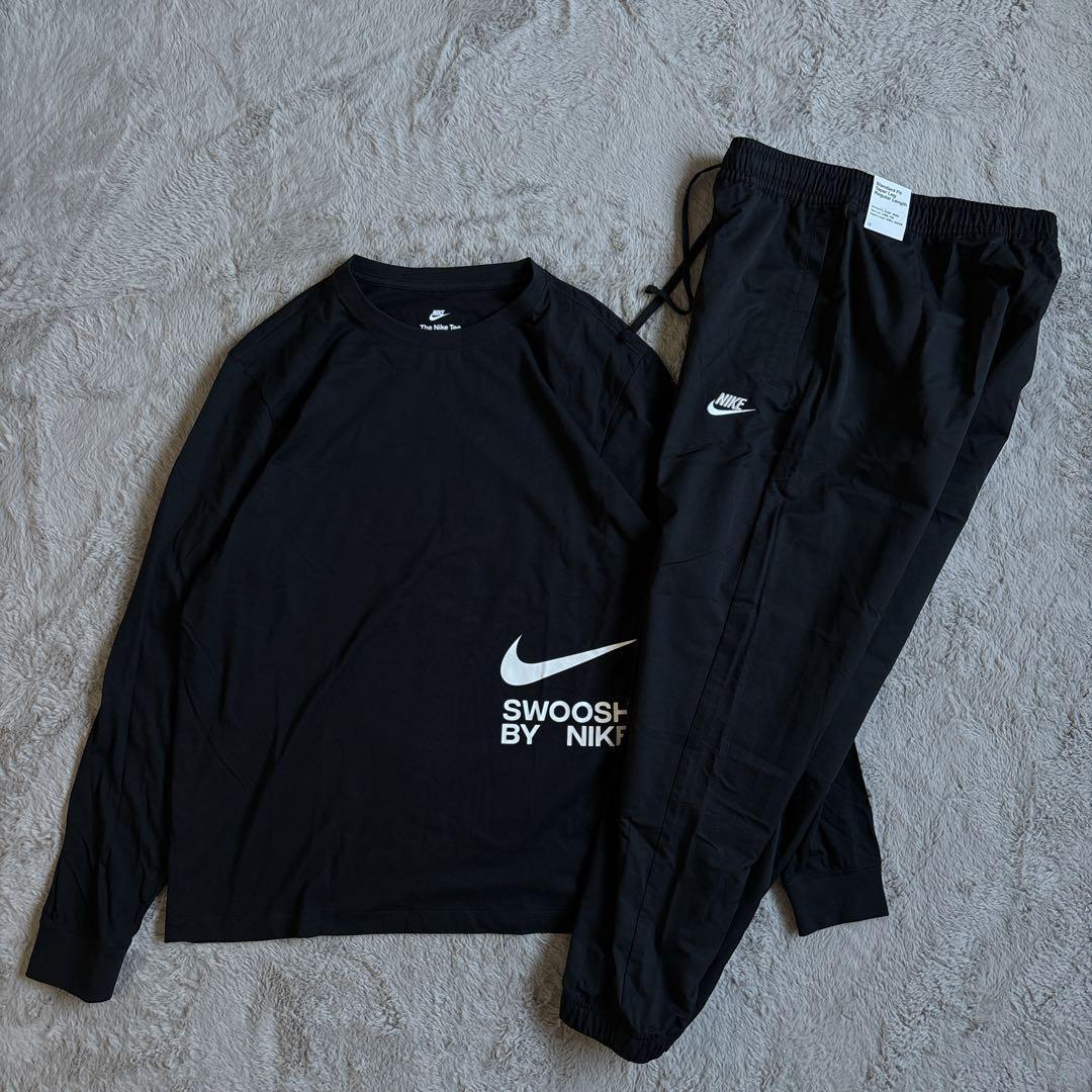 新品 NIKE ナイキ セットアップ ブラック SWOOSH 上下セット XXL