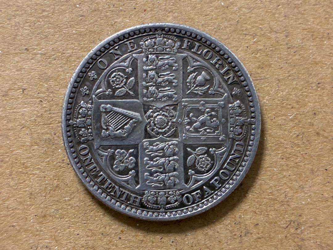 1849年 イギリス ゴッドレス フローリン ヴィクトリア女王 銀貨 - メルカリ