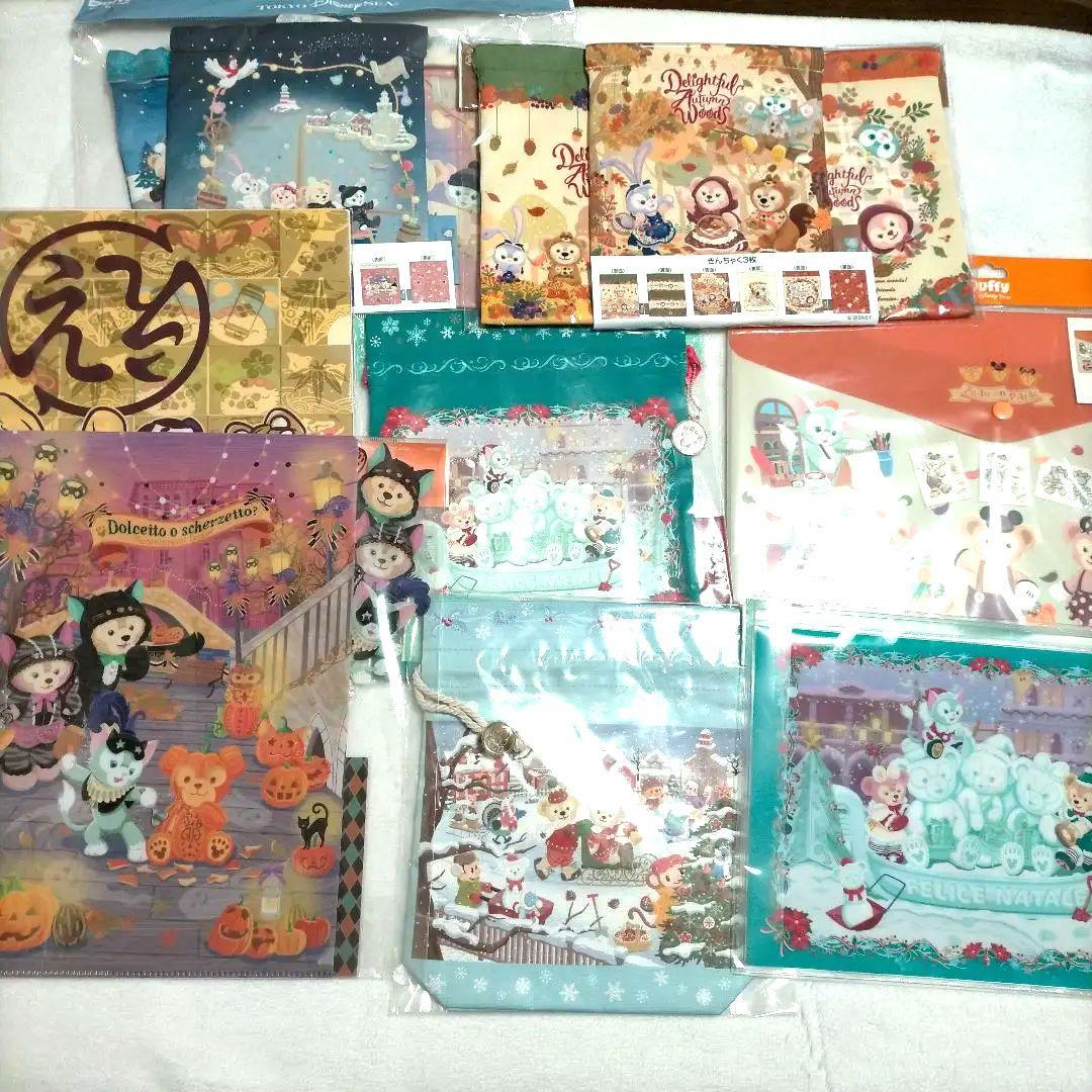 お得✨️ダッフィー 巾着 ファイル フラットケース 富士急×ハローキティ