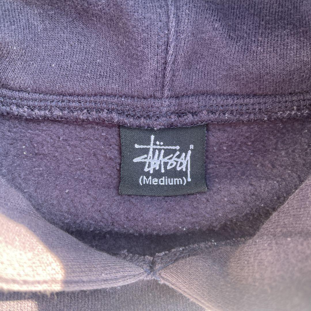 希少】old stussy黒タグ90s ビンテージ パーカー なす紺