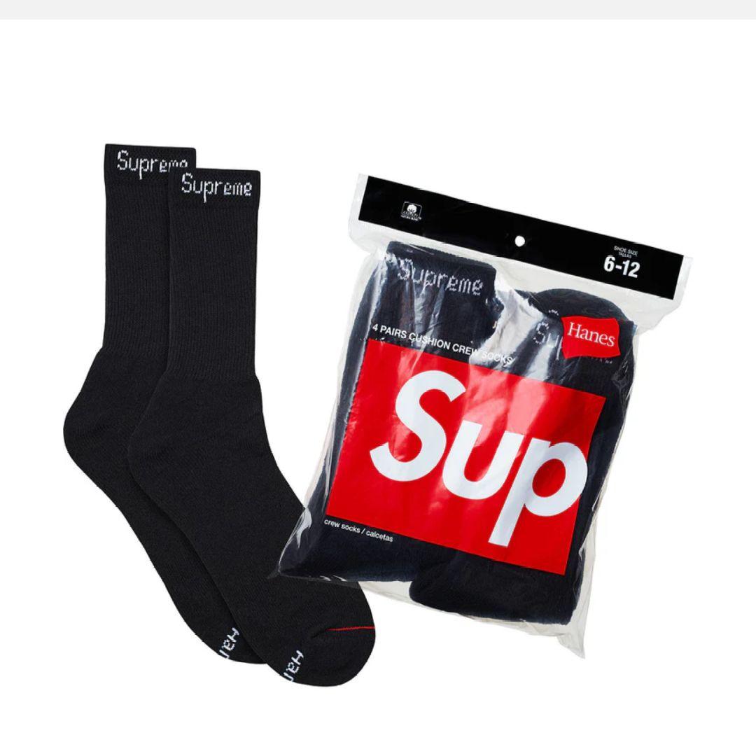 Supreme Hanes ソックス4足