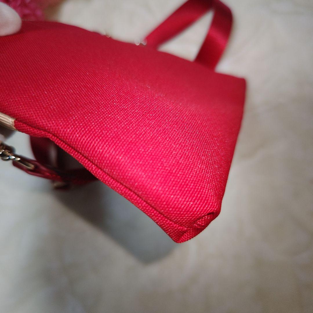 美品☆LANVIN】赤リボン カレ ミニショルダーバッグ レディース