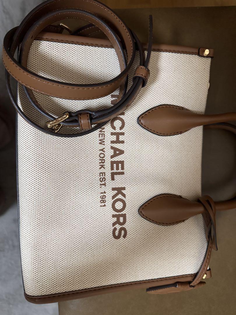 MICHAEL KORS トートバッグ ベージュと黒 - メルカリ
