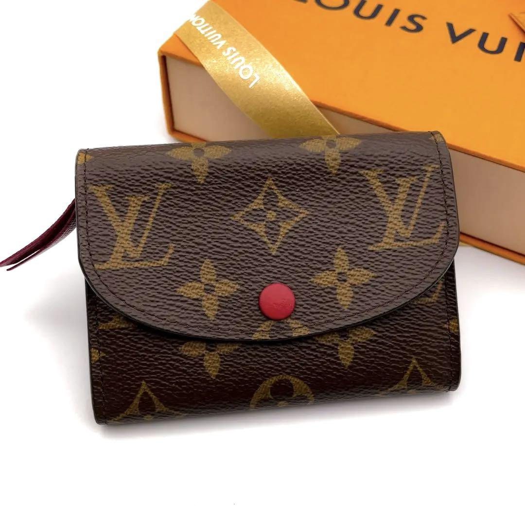 【最高級美品】使用感少✨ルイヴィトン モノグラム ロザリ 折り財布 フューシャ