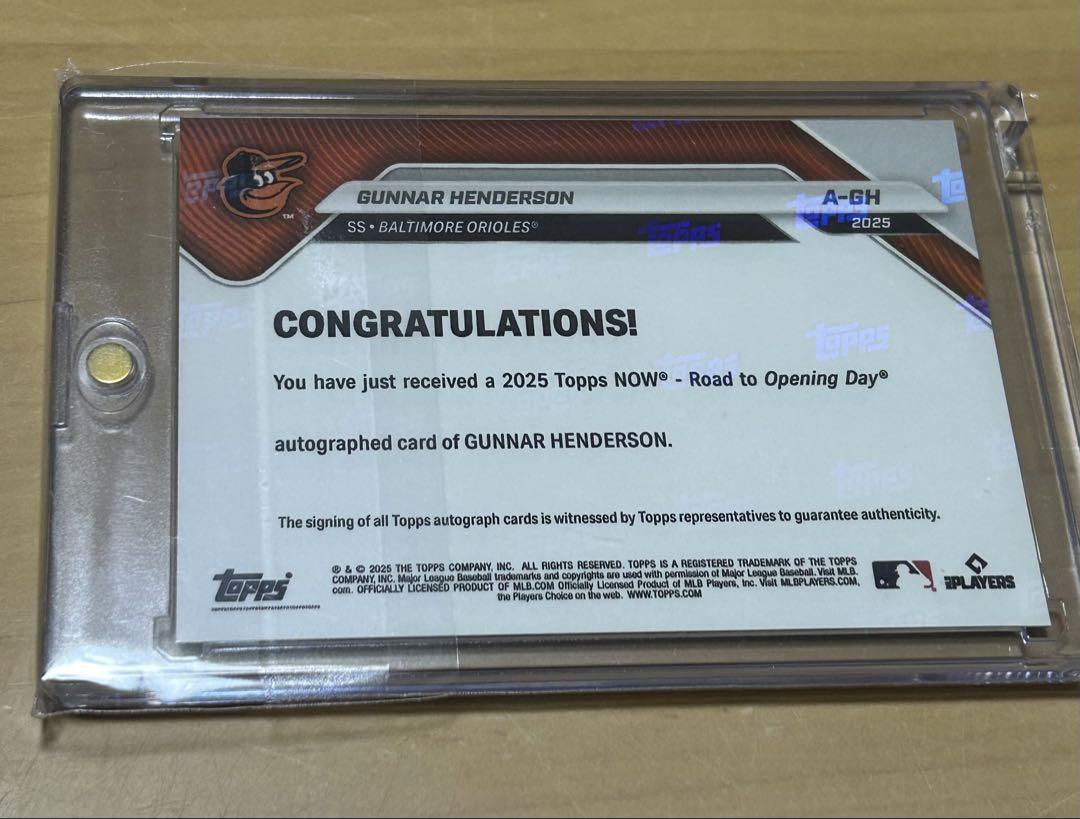 Topps Now 2025 RTOD 直筆サイン 直書きラストナンバー 5/5