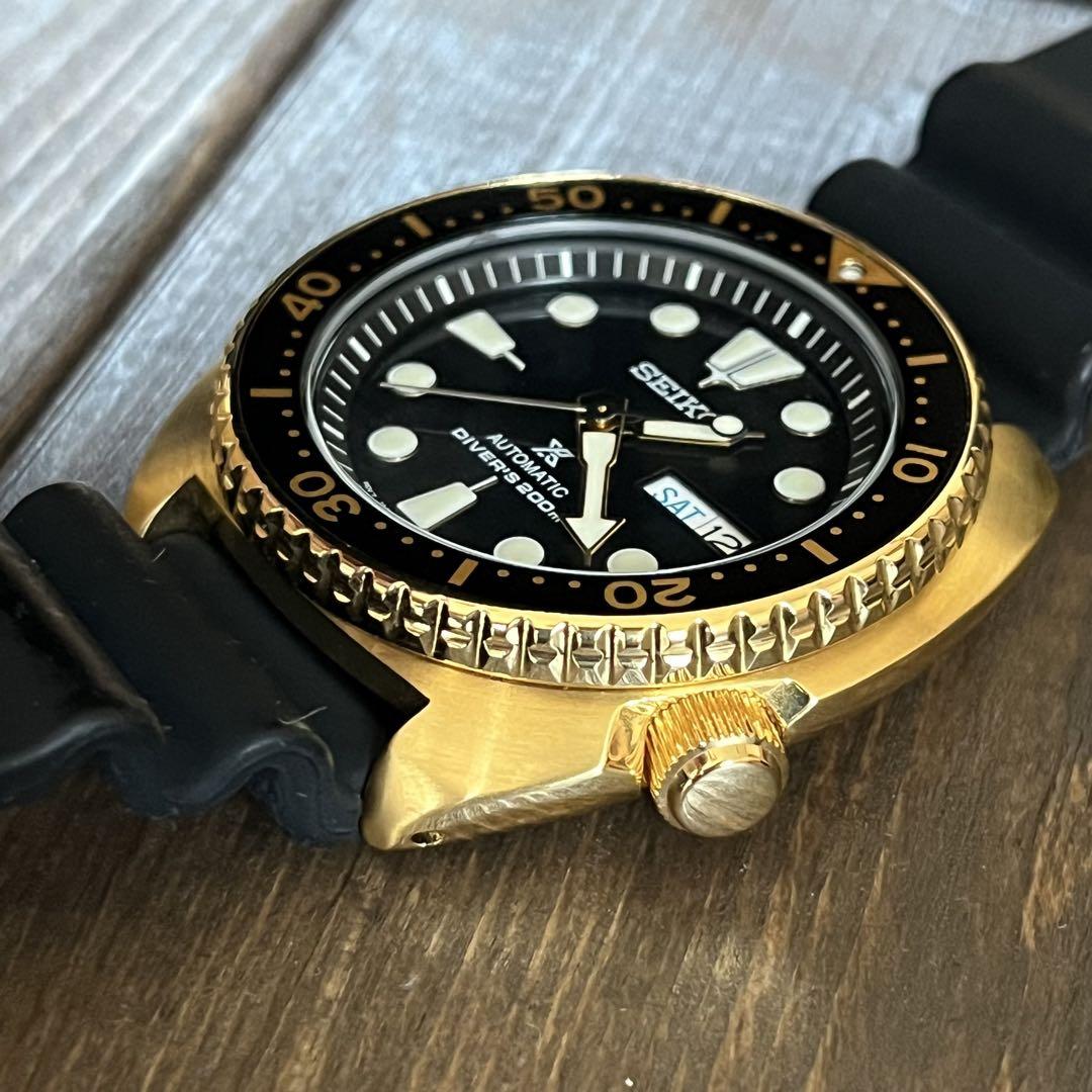 【美品】SEIKO プロスペックス 自動巻き SPRC44 ゴールド ダイバー