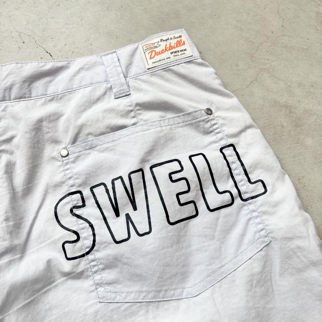 rough&swell ストレッチショートパンツ ロゴプリント 裏地メッシュ L