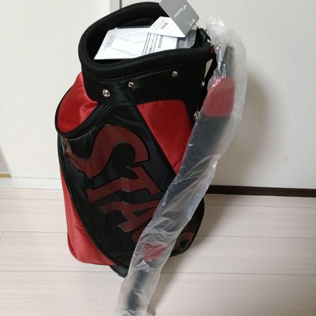 ツアーステージ ゴルフキャディバック 赤黒 新品未使用