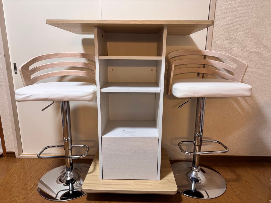 収納付きカウンターテーブルセットやや傷や汚れあり MARWIL-DEMENAGEMENTS_CH