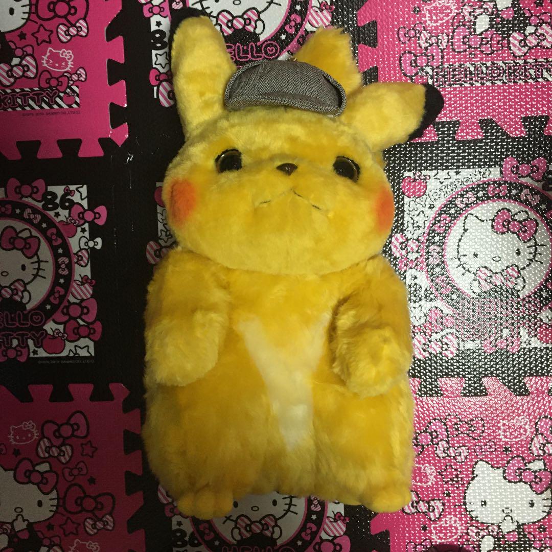 宅配便配送 Life Size Doll 名探偵ピカチュウ ぬいぐるみ ピカチュウ キャラクターグッズ Raffles Mn