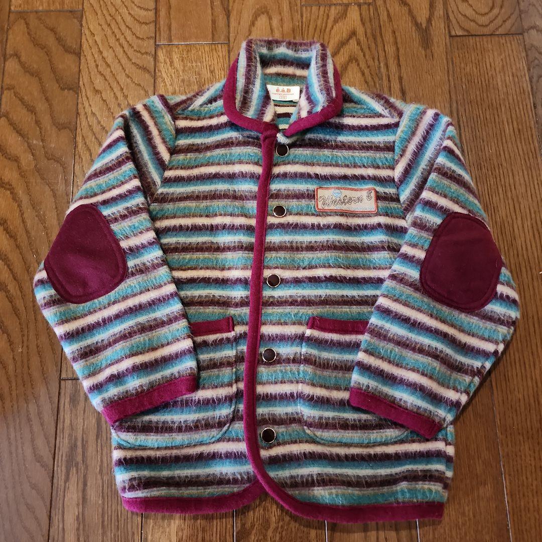 BeBe ストライプ フリースジャケット110cm・Bebe
