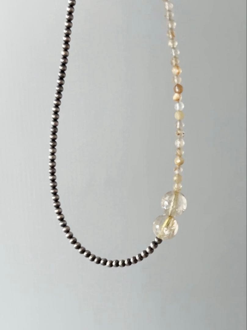 げ ナバホパール ルチルクォーツ ネックレス 43cm NEXPOTALLINN_EU