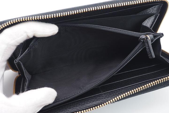 HOT安い GUCCI ブラック ABランク 美品 sNbUl-m32577555434 ラウンドファスナー長財布 GGマーモント 格安送料無料