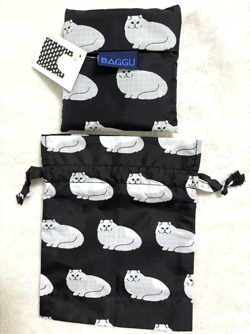 BAGGU 旧ロゴ　チンチラキャット　ムーン　月　エコバッグ　巾着　セット