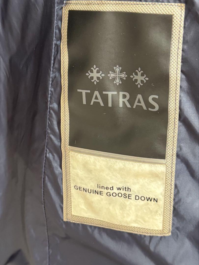 TATRAS ネイビー フード付き ロングダウンジャケット