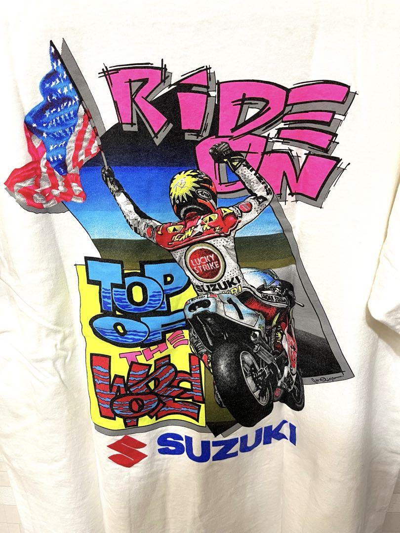 90s SUZUKI LUCKY STRIKE ヴィンテージ Tシャツ 当時物