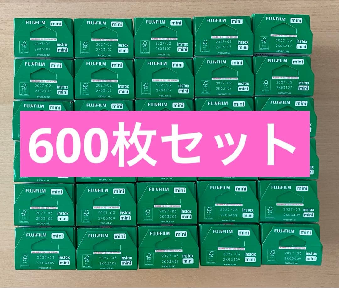 【チェキフィルム】20枚×30箱セットinstax mini