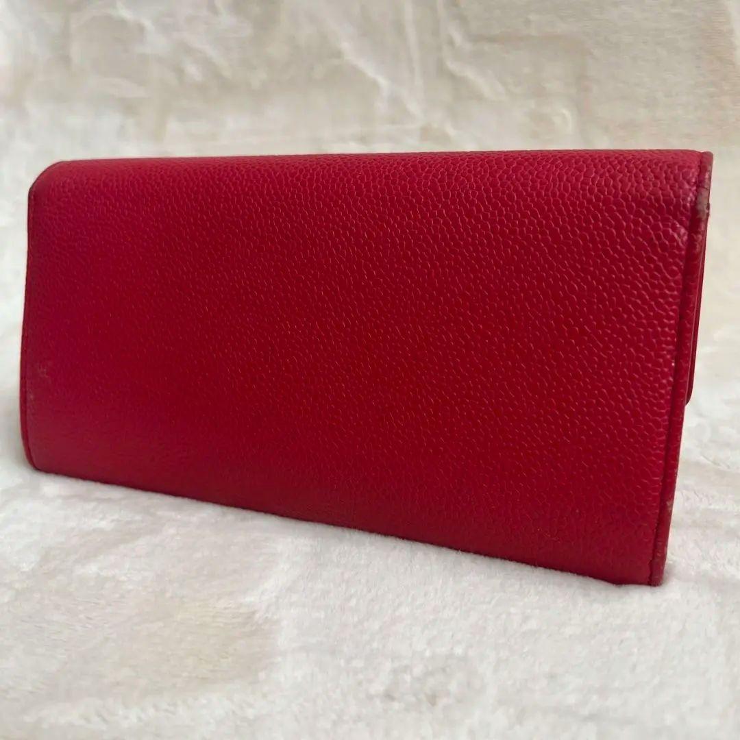 シャネル CHANEL キャビアスキン ココマーク 長財布