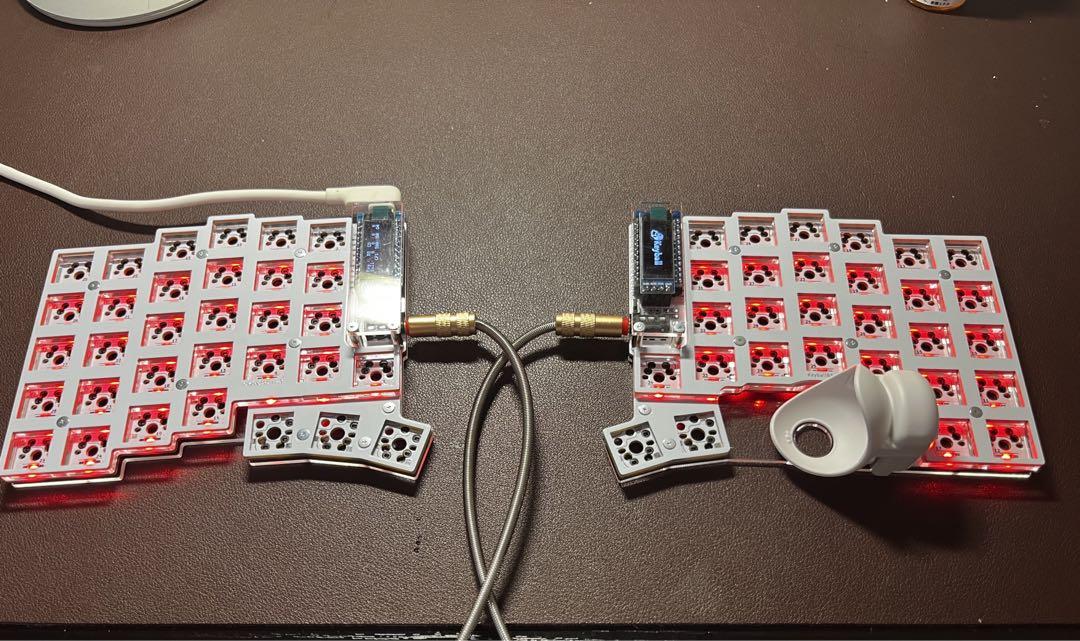 送料関税無料】 keyball61 完成品 新規購入組み立て難易度高!! LED実装