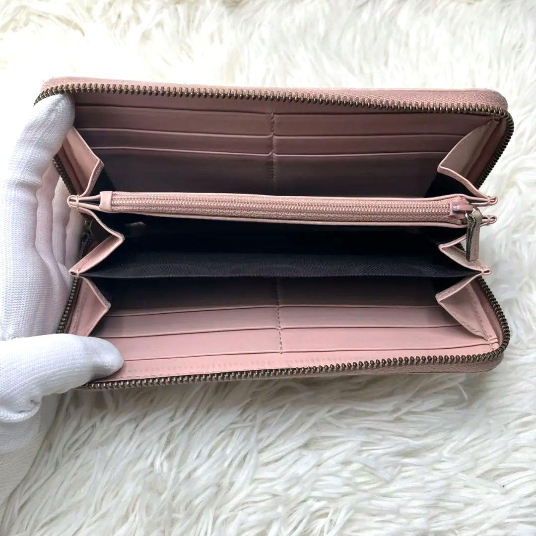 美品✨️グッチ GG マーモント 長財布 ラウンドジップ キルティング